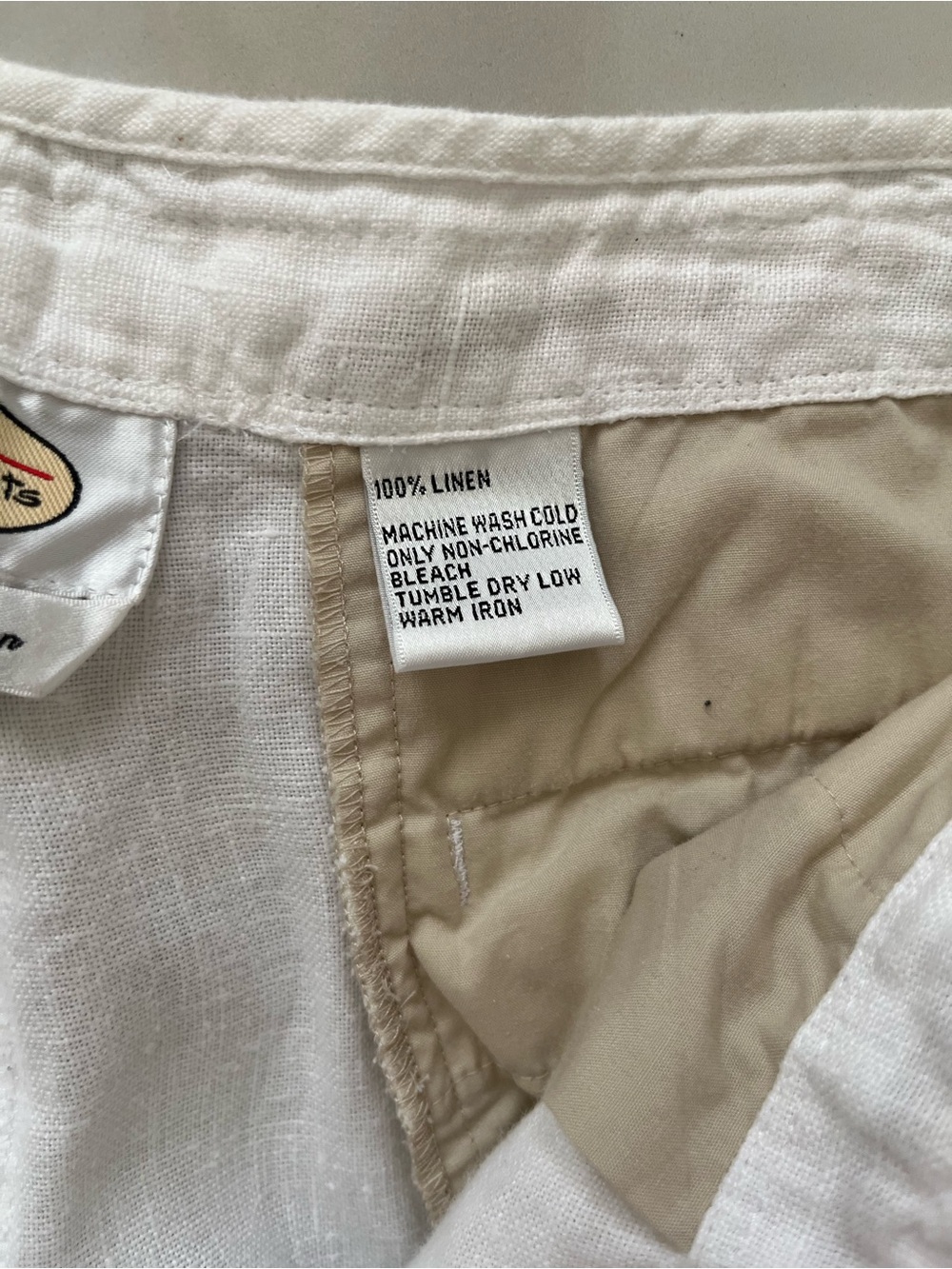 Talbots 100% linen White Wide-Leg Pants size 14 - Picture 3 of 13